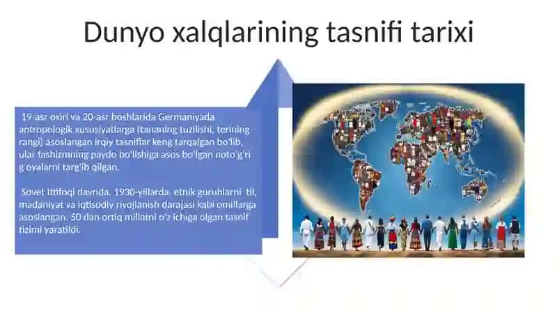 Dunyo xalqlari klassifikatsiyasi 4