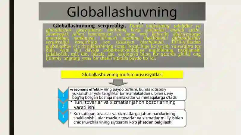 GLOBAL JARAYONLAR VA BARQAROR TARAQIYYOTFALSAFASI 4
