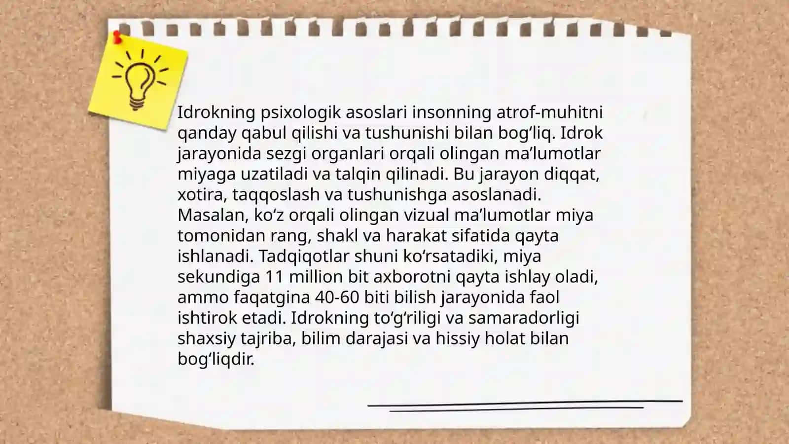 Idrok haqida tushuncha 4