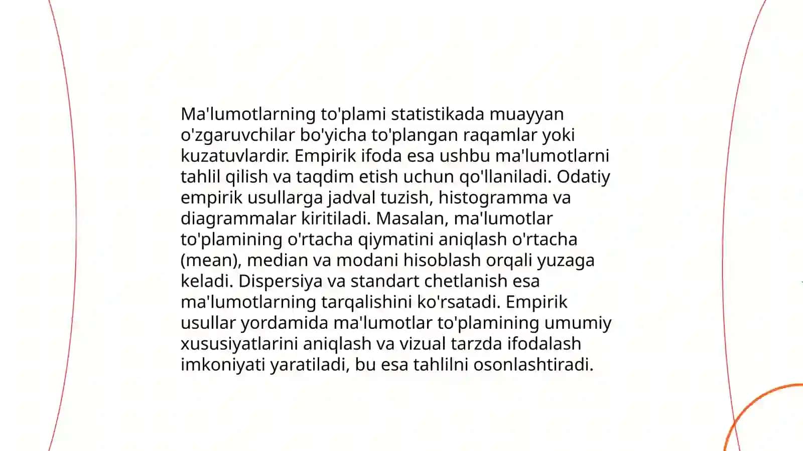 Empirik ko'rsatgichlarning asosiy holatlari 4