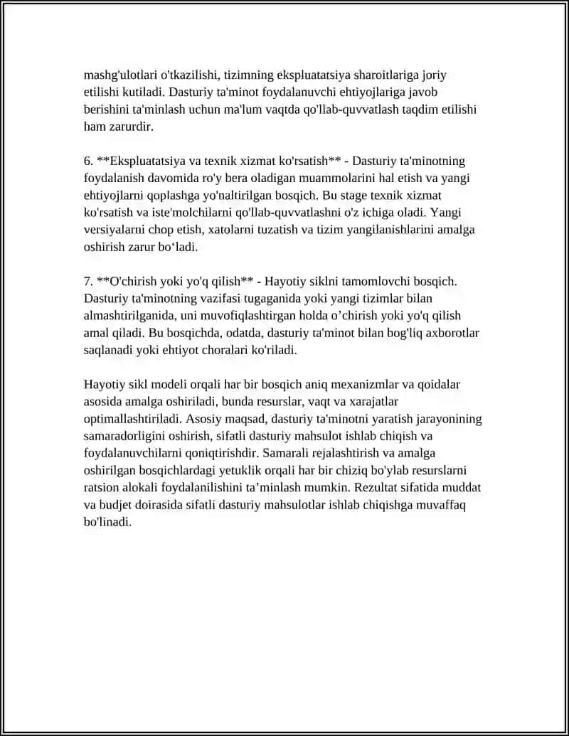 Hayotiy Sikl Modelini Yaratish 4