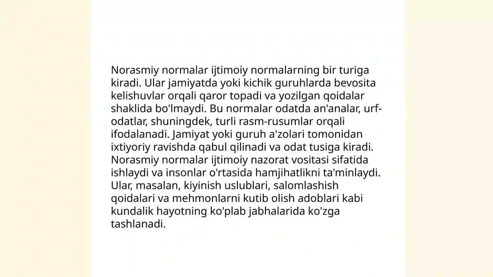 Rasmiy va norasmiy normalar va ularning shakllanishi 4