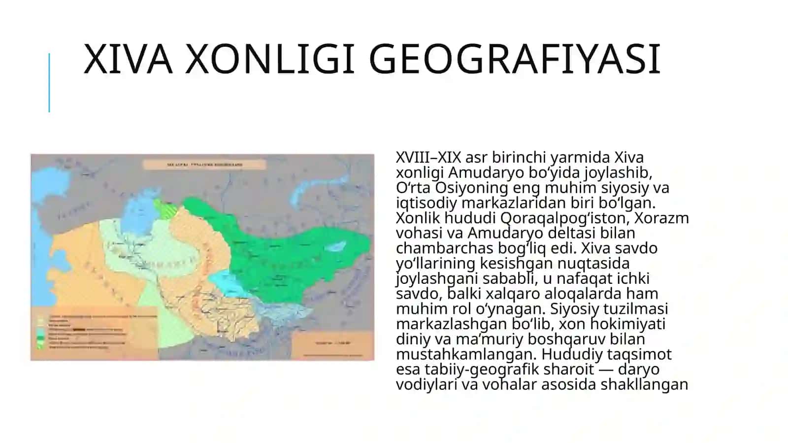 O'rta Osiyo davlatlarining XVIII - XIX asr birinchi yarmidagi tarixiy geografiyasi va kartografik tadqiqotlari 4
