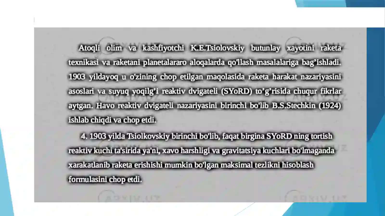 O’zgaruvchan massali jismning harakati 4