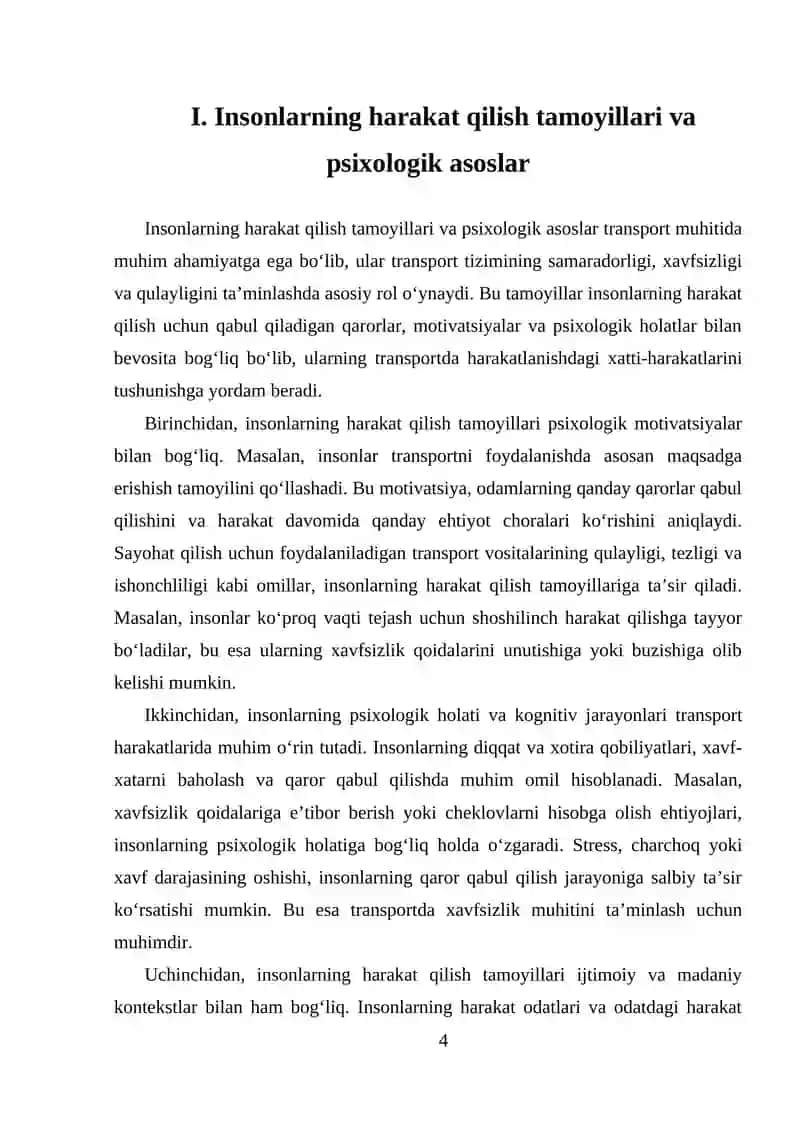 TRANSPORT MUHITIDA INSON XATTI-HARAKATI TAHLILI 4