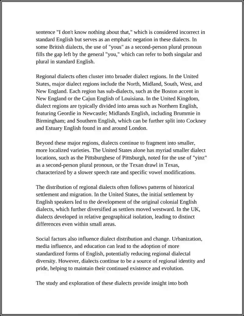 Regional Dialects of English 4