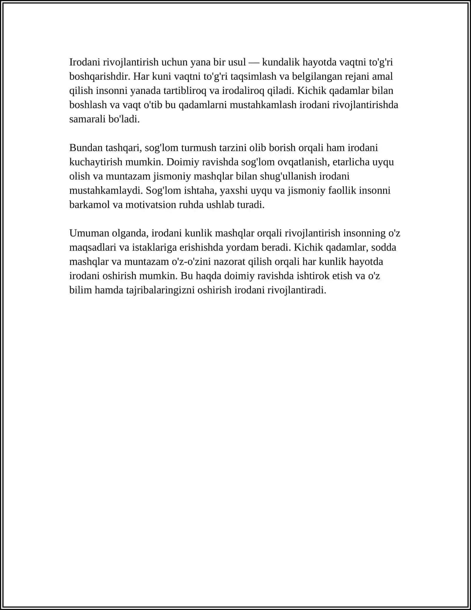 IRODANING AMALIY OʻRGANISH IMKONIYATLARI 4
