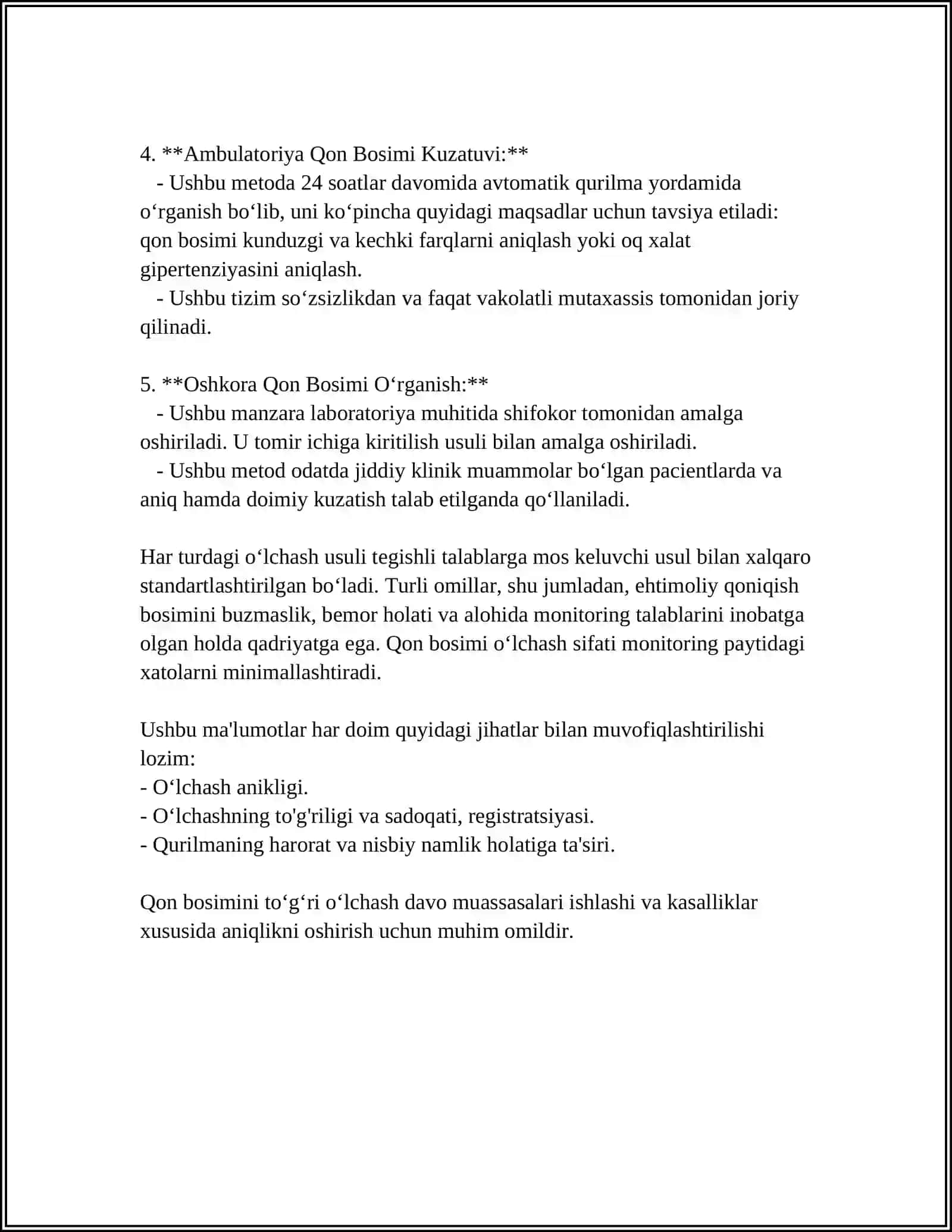 QON BOSIMINI ANIQLASHNING FIZIK ASOSINI BILISH 4