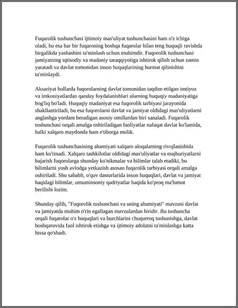 FUQOROLIK TARBIYASI 4