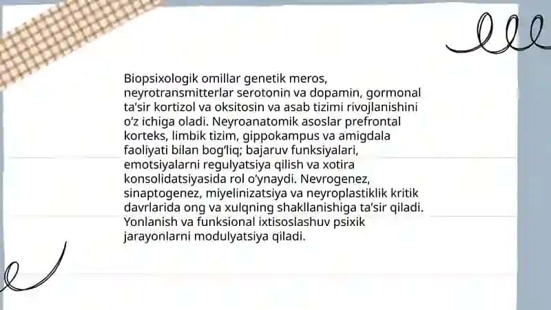 Odam psixikasining evolyutsion asoslari 4