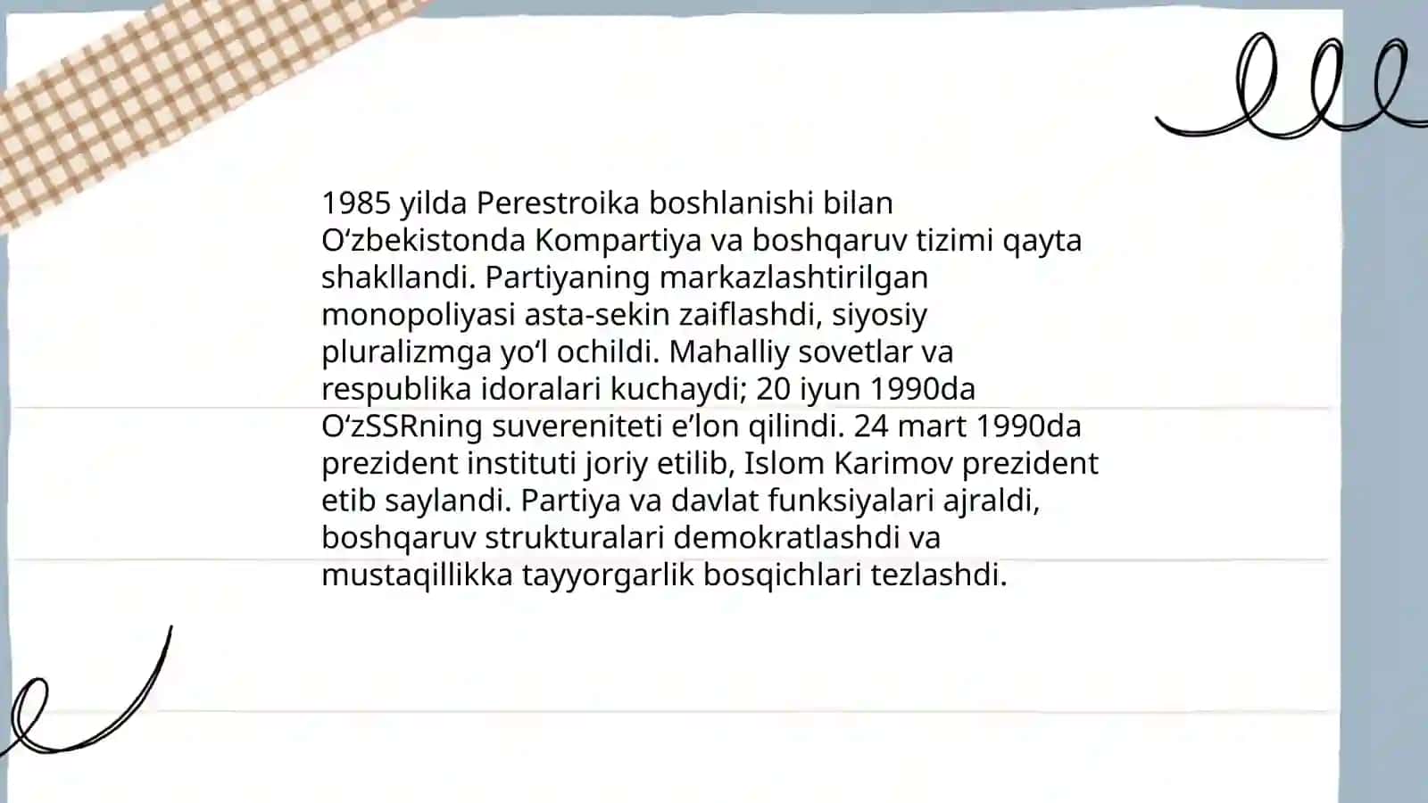 Oʻzbekistondagi ijtimoiy siyosiy jarayonlar 4
