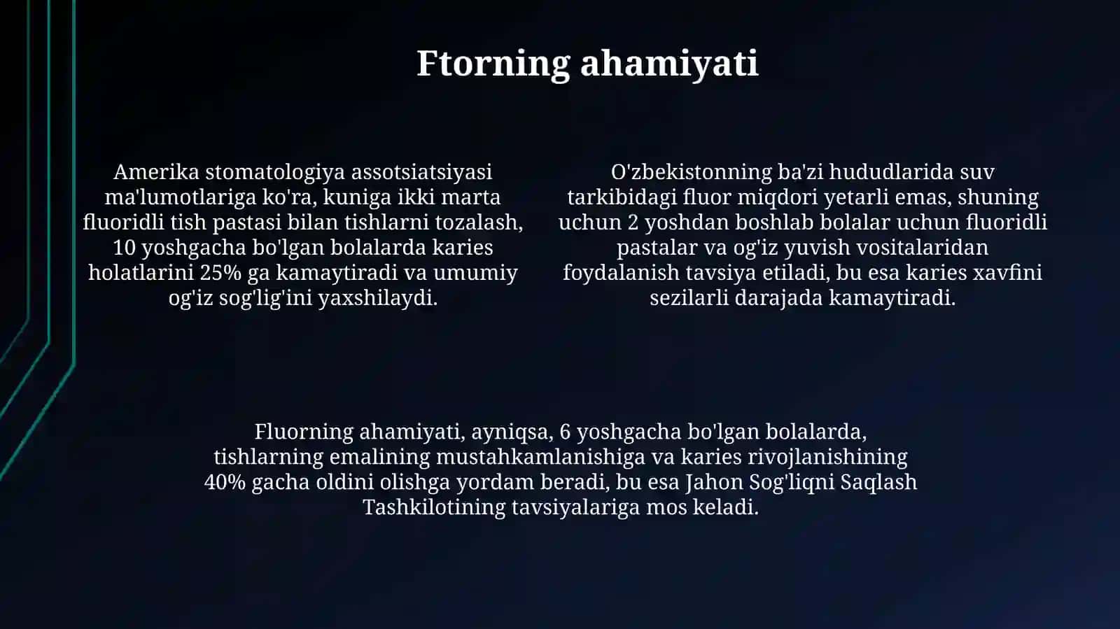 Karies kasalligini profilaktikasi 4