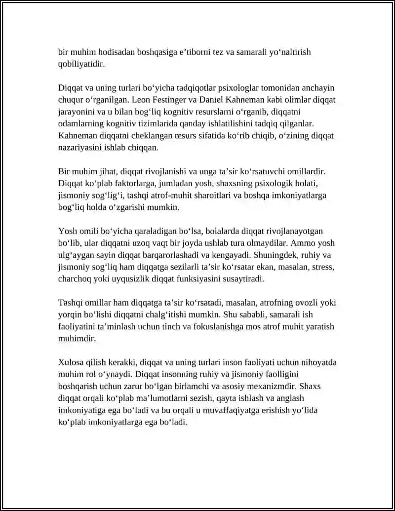 DIQQAT VA DIQQAT TURLARI 4