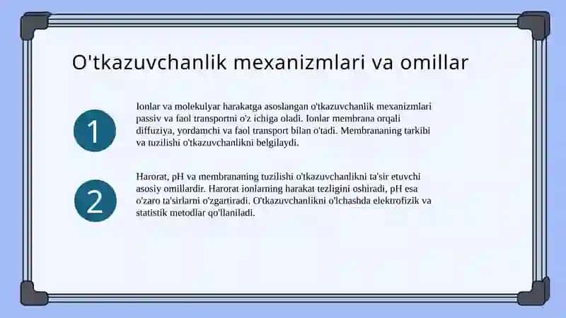 Biologik to'qimalarning elektr o'tkazuvchanligi 4