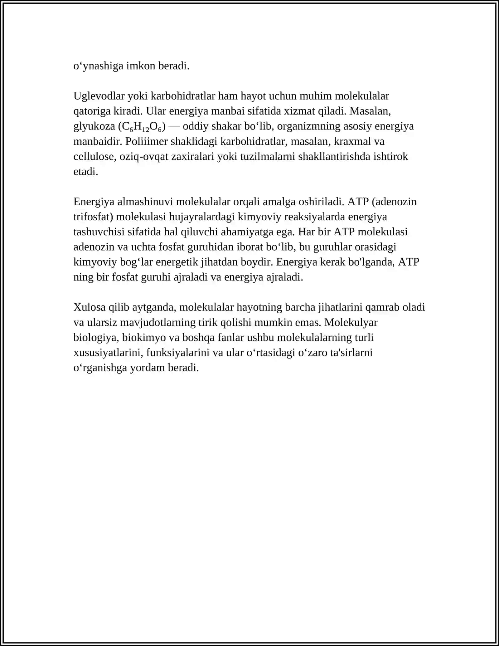HAYOTNING MOLEKULYAR VA HUJAYRAVIY ASOSLARI 4