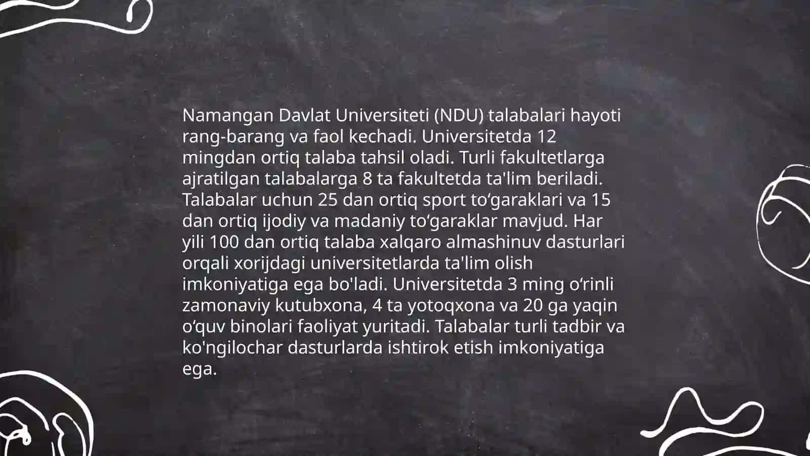 Namangan Davlat Unversiteti Imomaliyeva Moxira 4