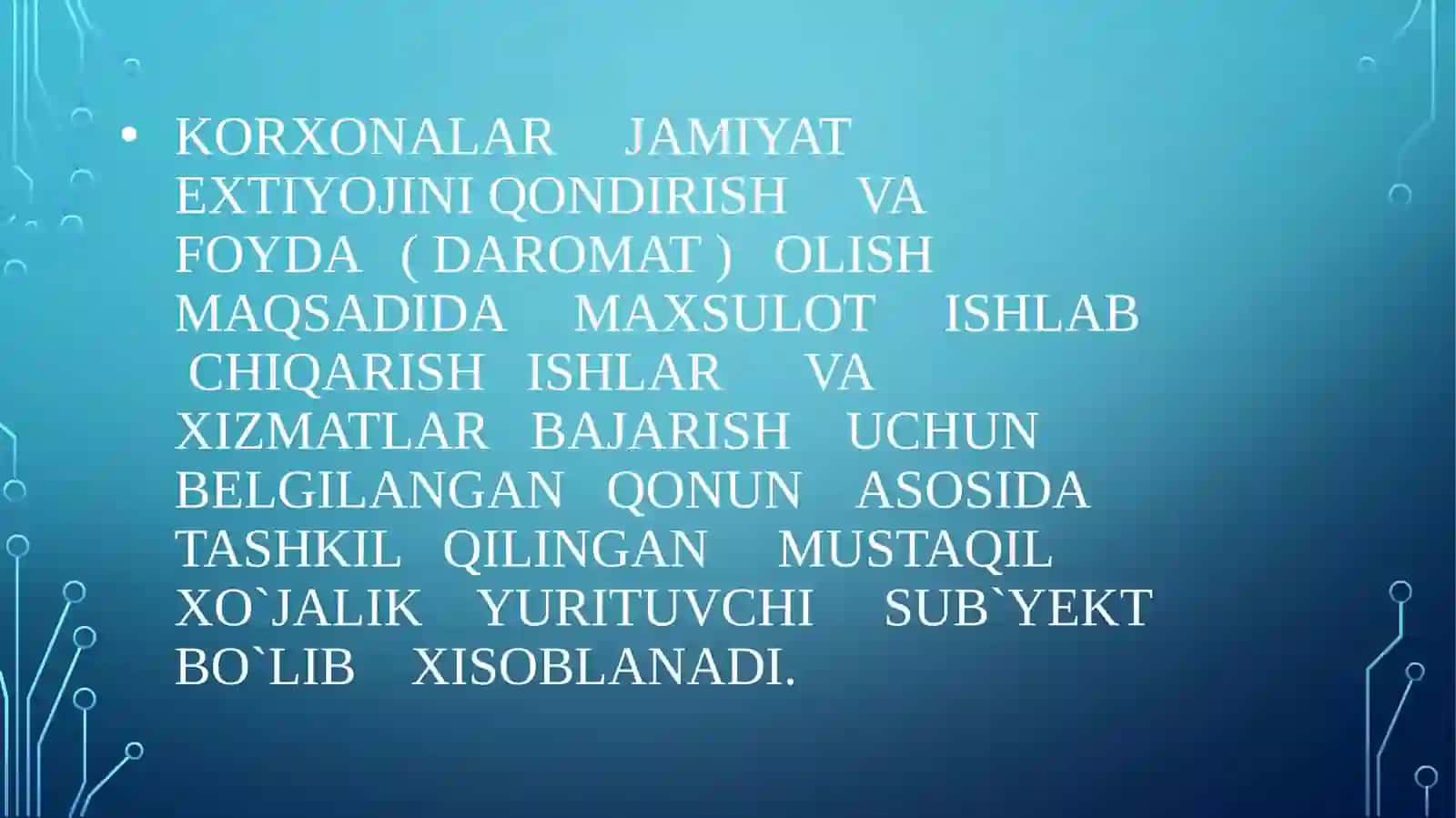 Korxonaning tashqi va ichki  muhiti 4