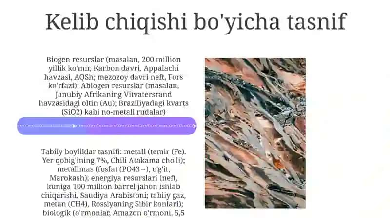 Tabiiy resurslar va ularning klassikatsiyasi 4