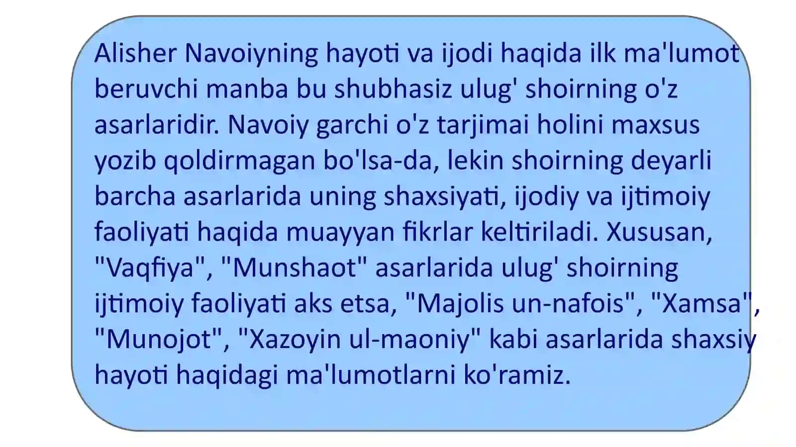 Alisher Navoiy asarlari - navoiyshunoslikning poydevori sifatida 4