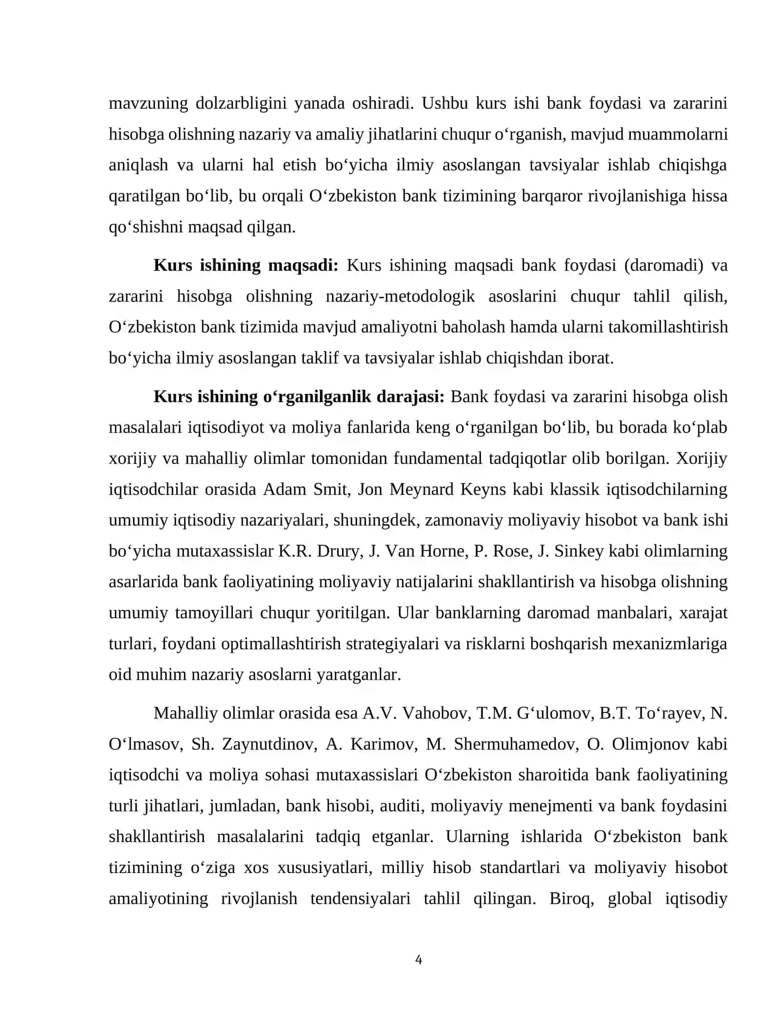 BANK FOYDASI (DAROMADI) VA ZARARINI HISOBGA OLISH USULLARI 4