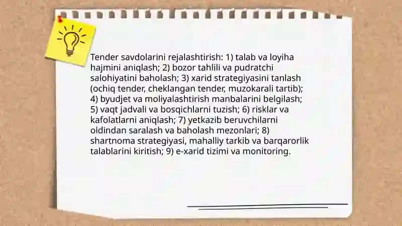 Qurilishda tendir savdolarini tashkil qilish 4