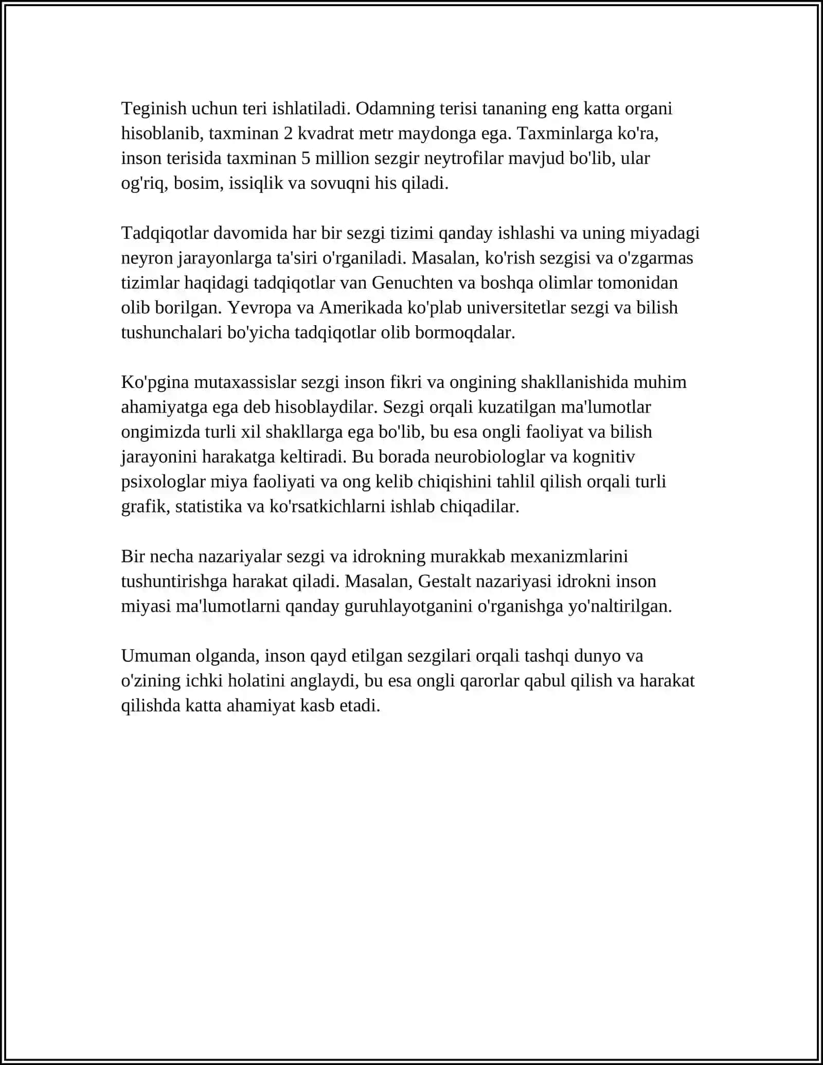 SEZGI TURLARI VA UNING QONUNIYATILARI 4