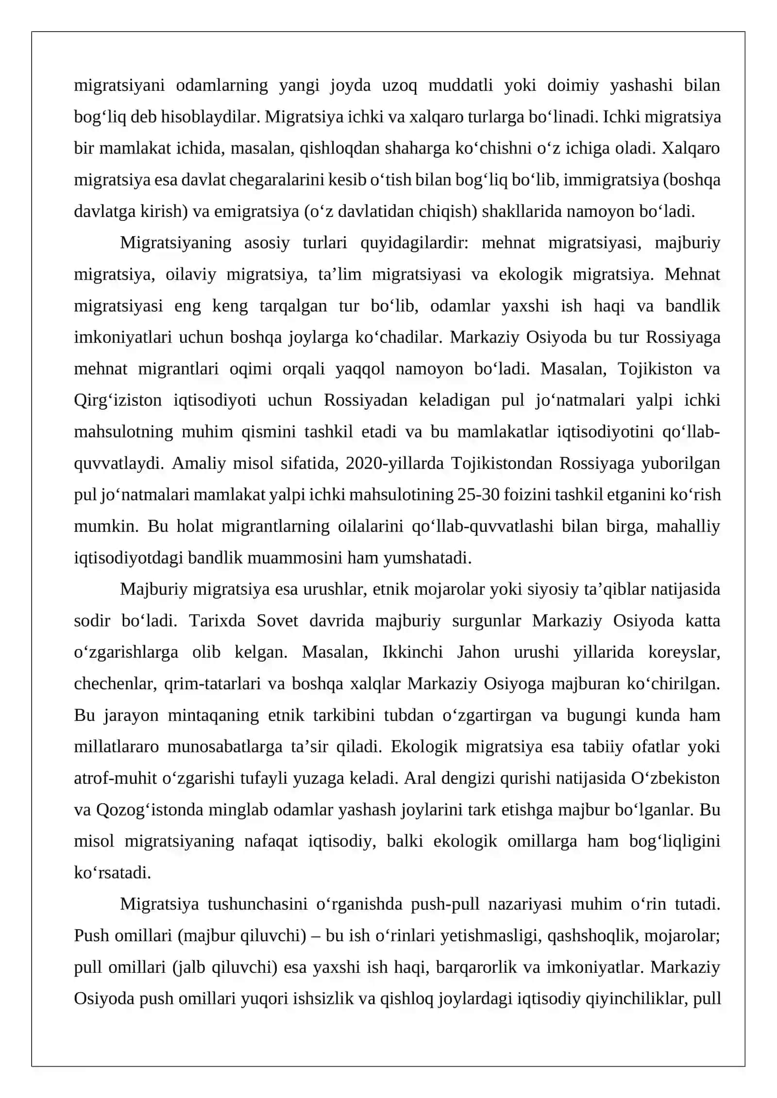 Markaziy Osiyo migratsion jarayonlarning o‘sib borishi 4