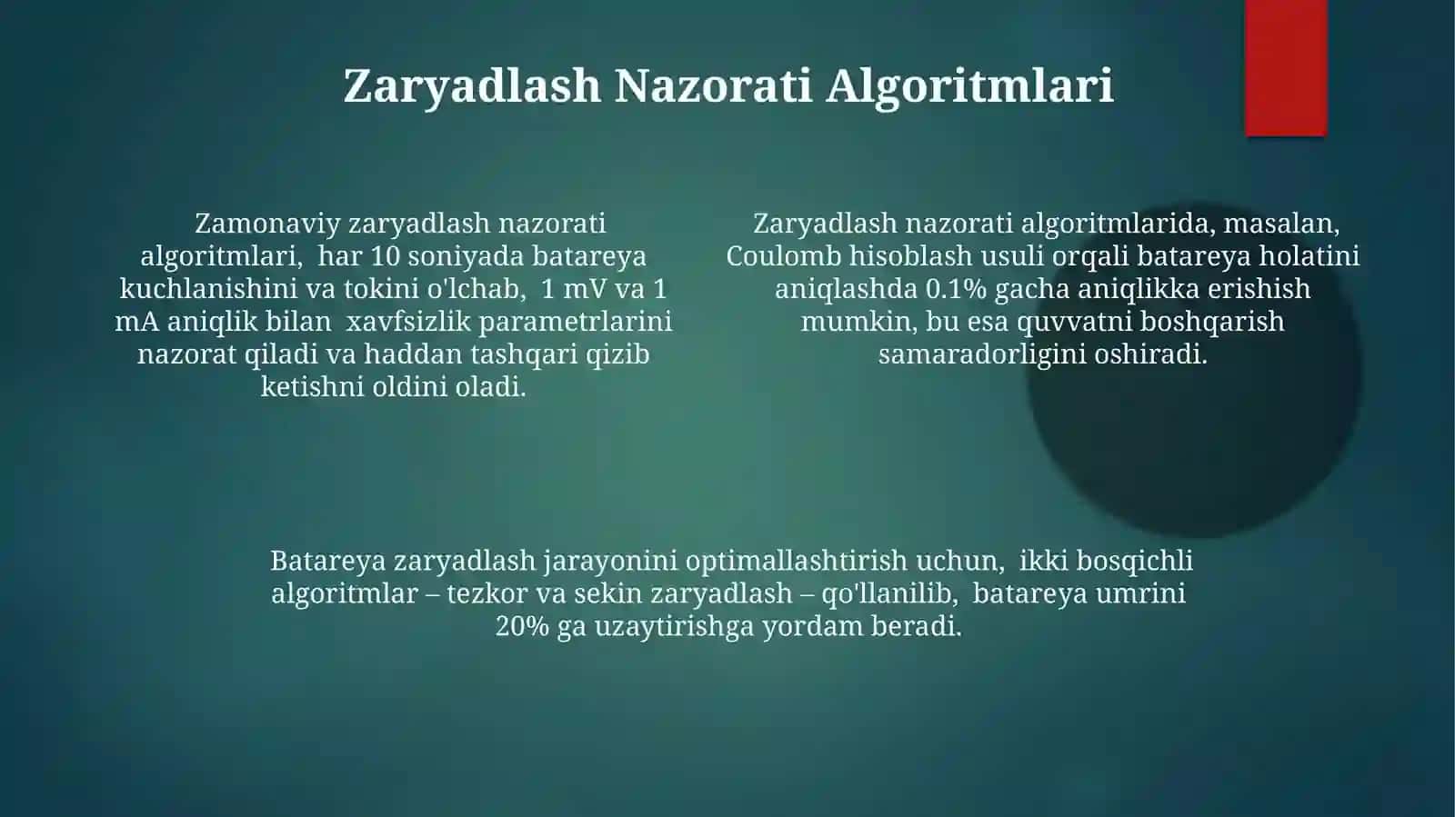 Zaryad rejimini nazorat qilish asboblari 4