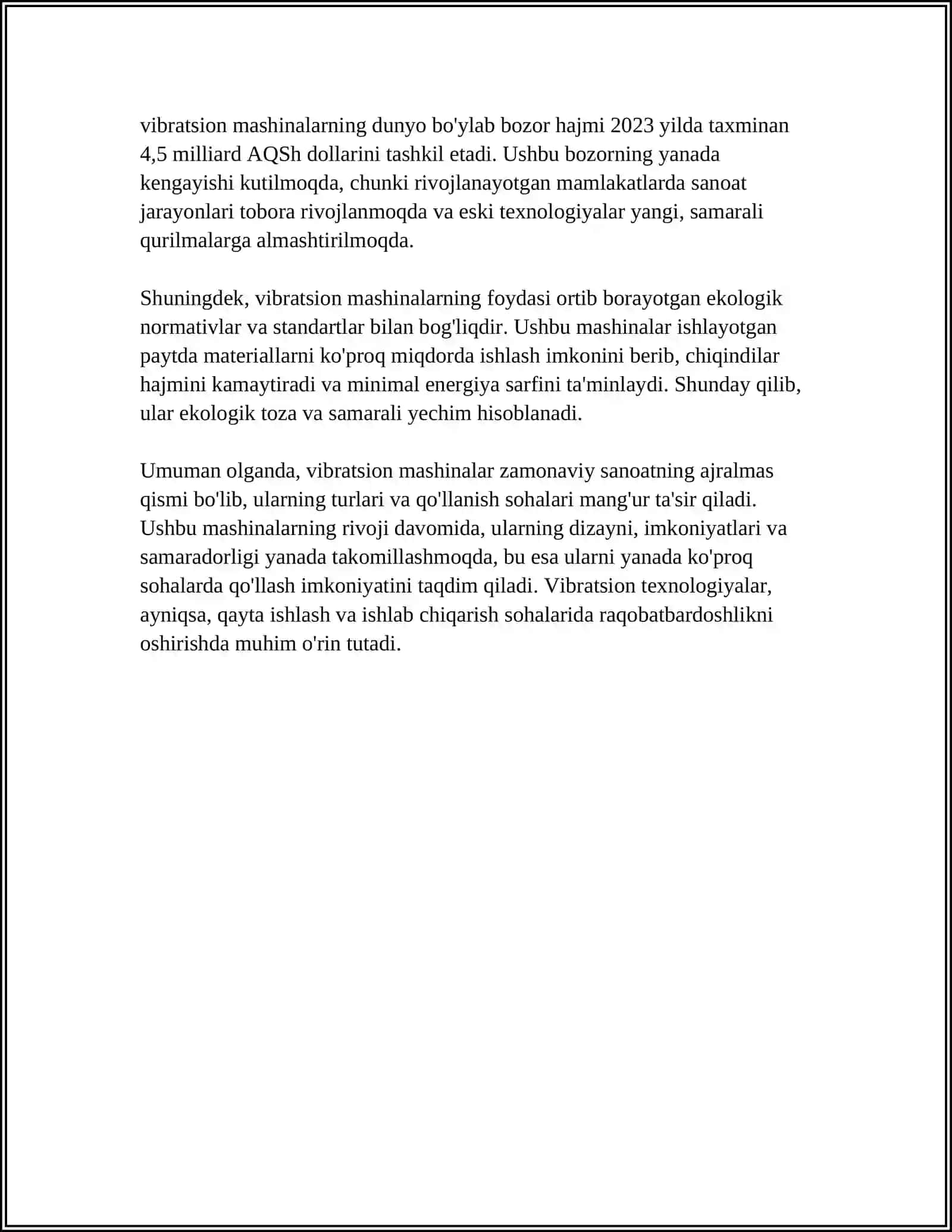 SANOAT ISHLAB CHIQARISHDAGI VIBRATSION MASHINALAR 4