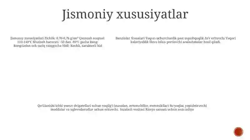 Benzinlar Xossalari Va Qo‘Llanishi 4
