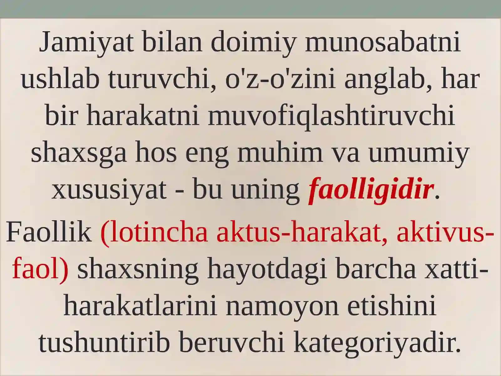 Faoliyat va motivatsiya 4