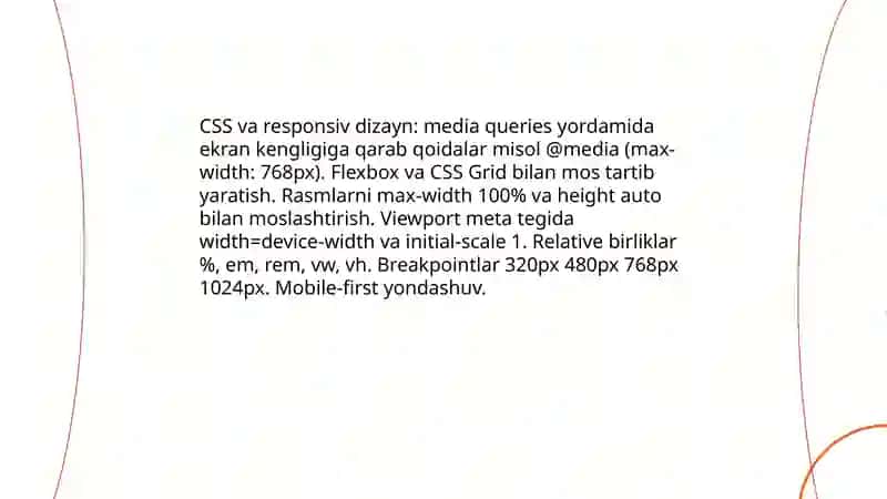 Web texnologiyalar 4