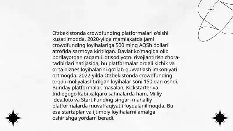 Crowdfunding texnologiyalari va platformalari 4