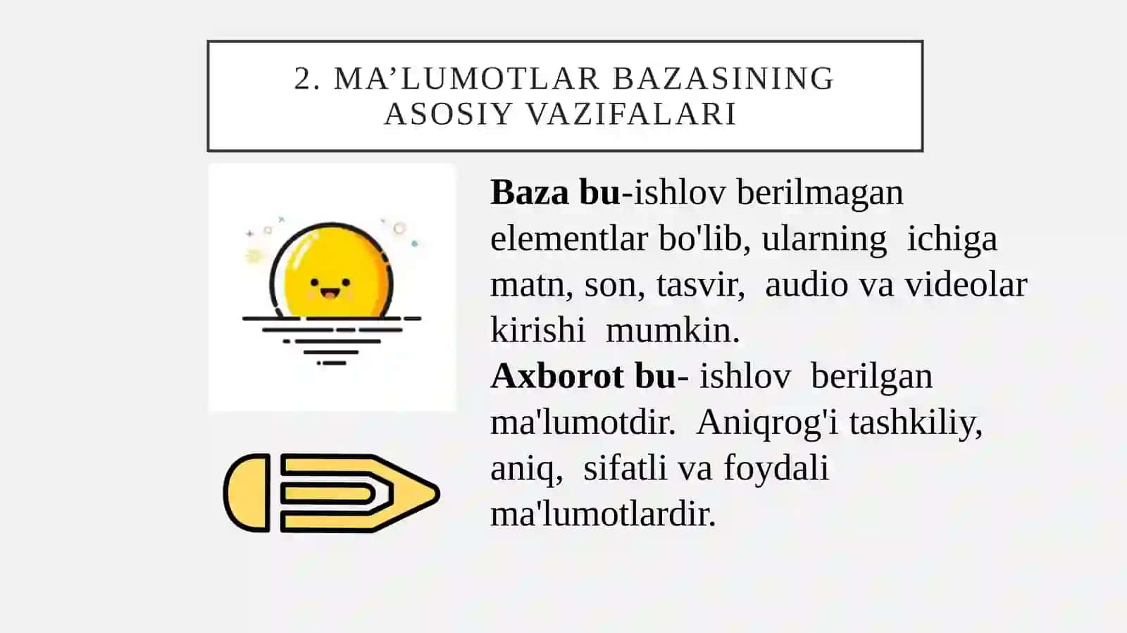 Ma'lumotlar bazalari va ularni boshqarish tizimlari 4