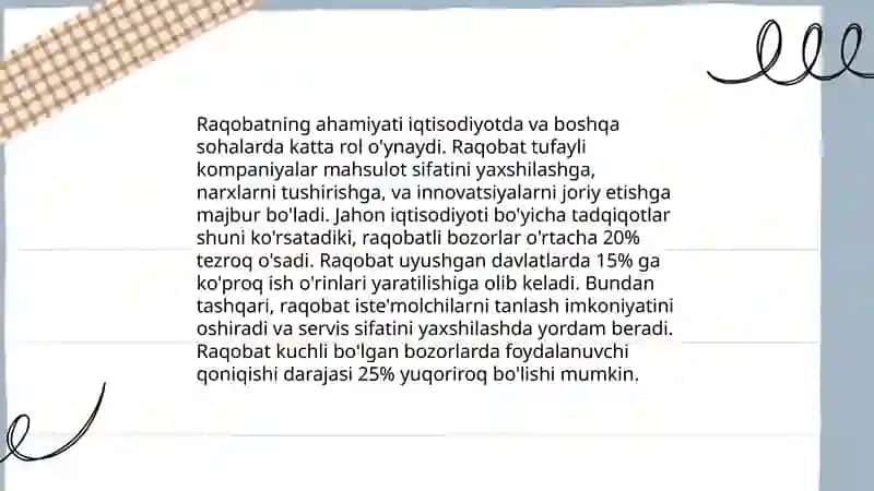 Raqobatning mohiyati va uning turlari 4