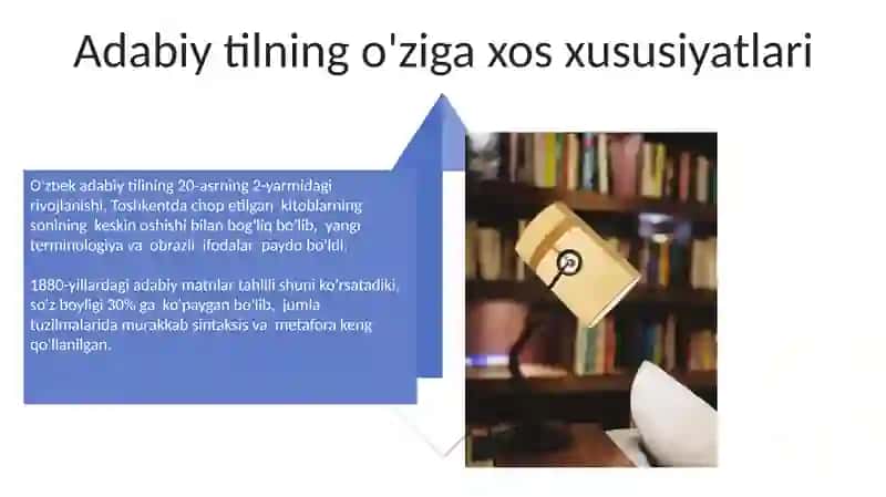 Adabiy Tilning Oʻziga Xos Xususiyatlari 4