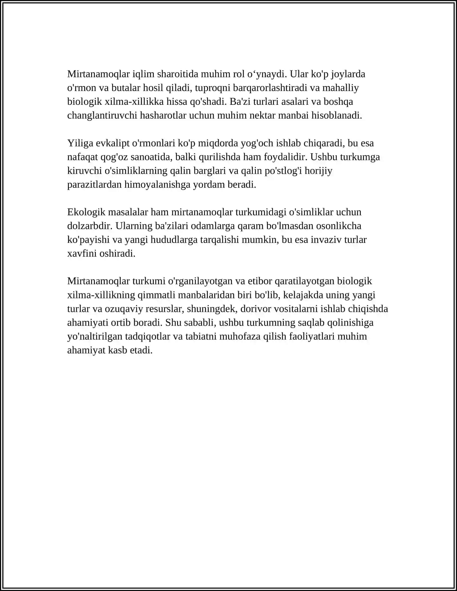 Mirtanamoqlar Turkumi Biologiyasi 4