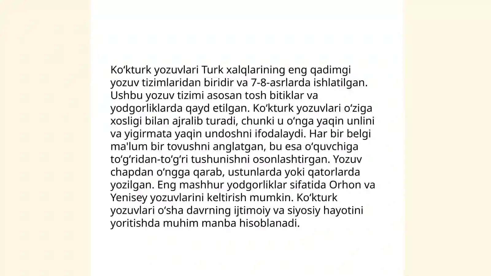 Oʻzbekistonda topilgan koʻkturk yozuvi yodgorliklari 4