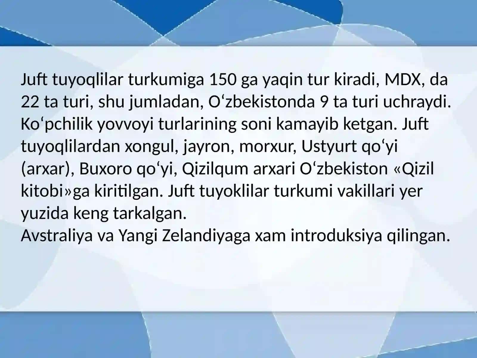 Juft tuyoqlilar 4