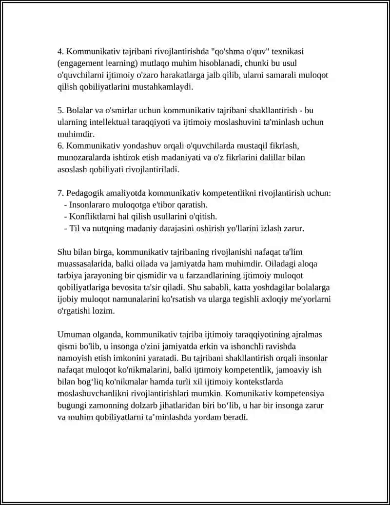 KOMMUNAKTIV TAJRIBA 4