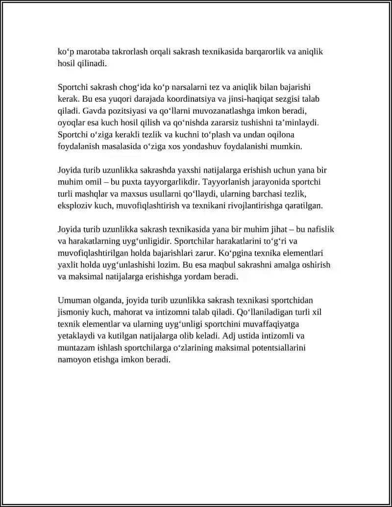 JOYIDA TURIB UZUNLIKKA SAKRASH 4