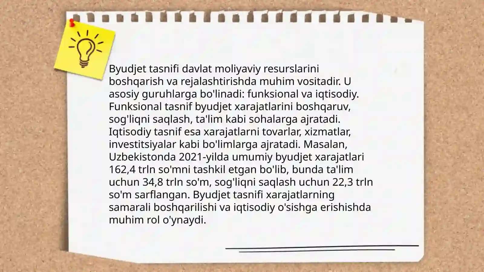 Byudjet tasnifining mohiyati,zarurligi va ahamiyati 4