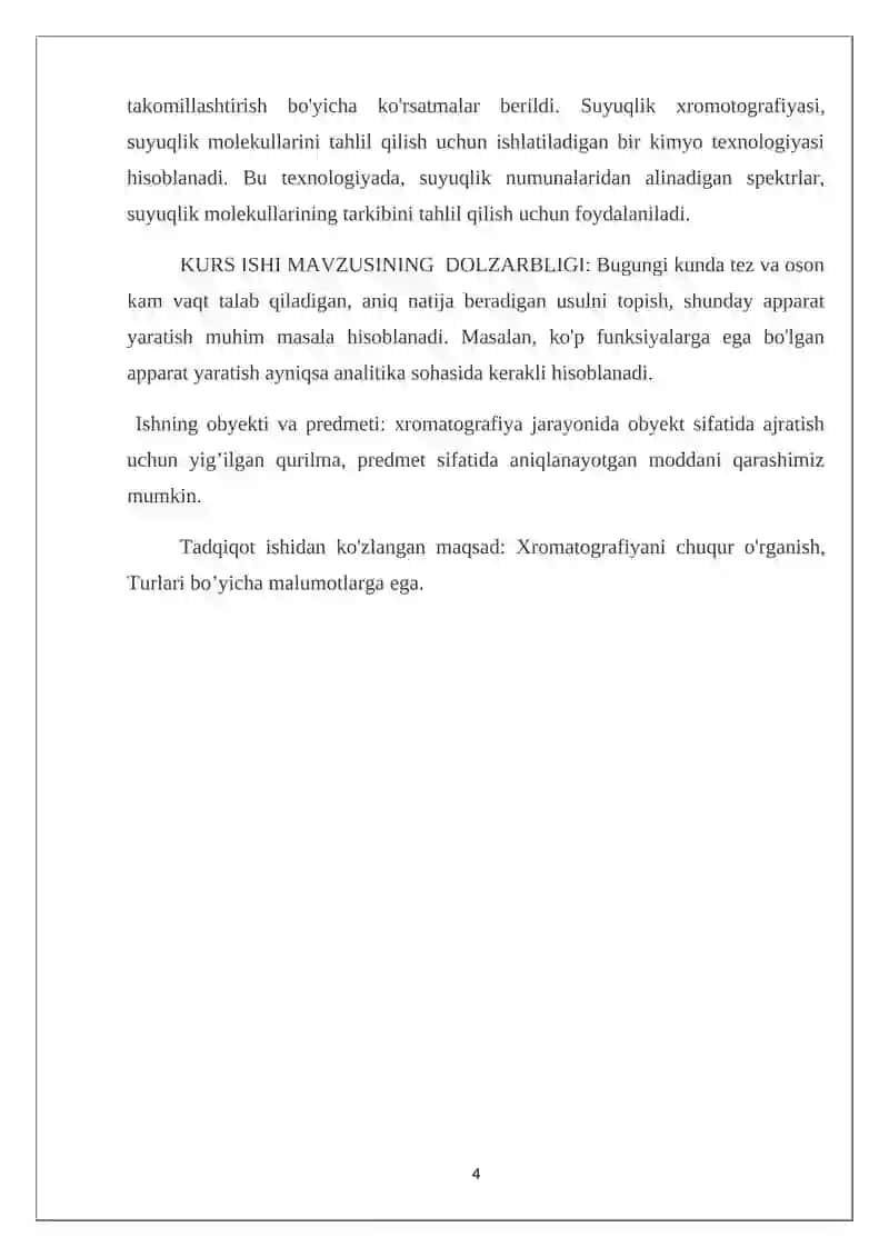 Suyuqlik xromatografiyasi KURS ISHI 4
