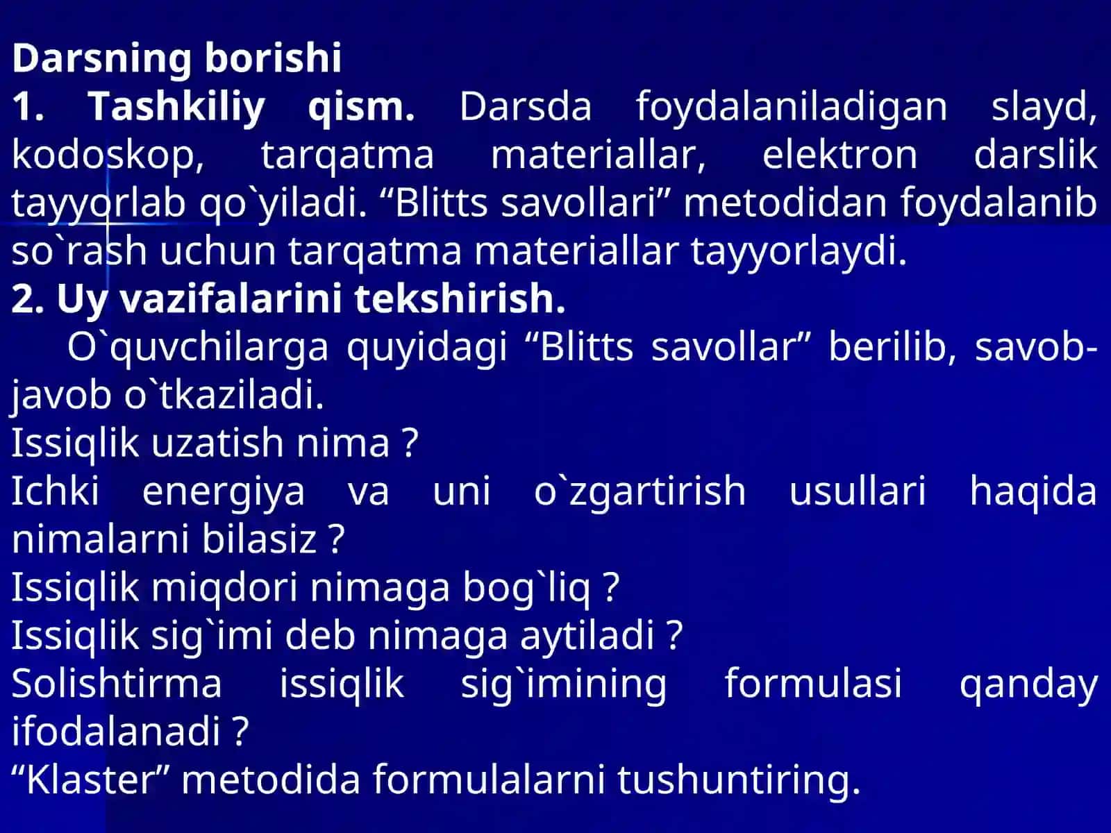 Yoqilg`ining solishtirma yonish issiqligi 4