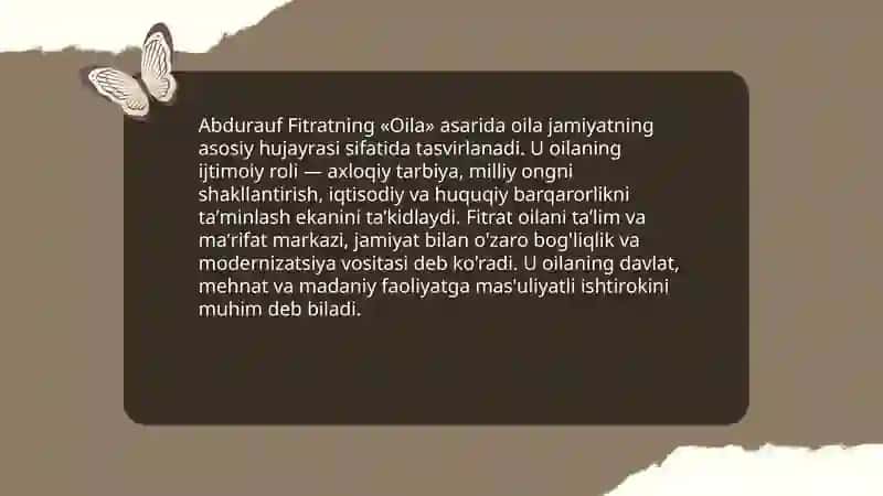 Abdurauf Fitrat,,Oila" 4