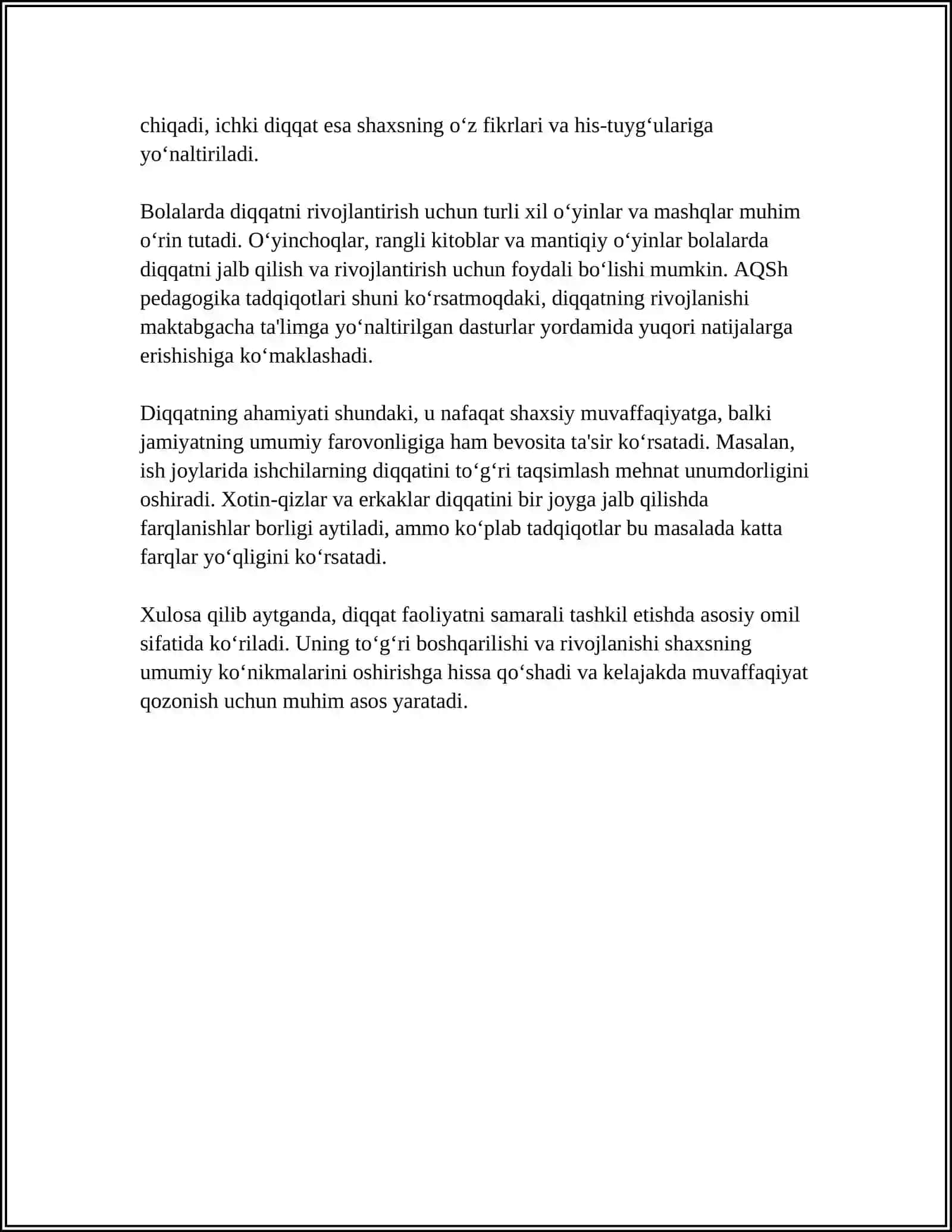 DIQQAT TURLARI VA UNING XUSUSIYATLARI 4