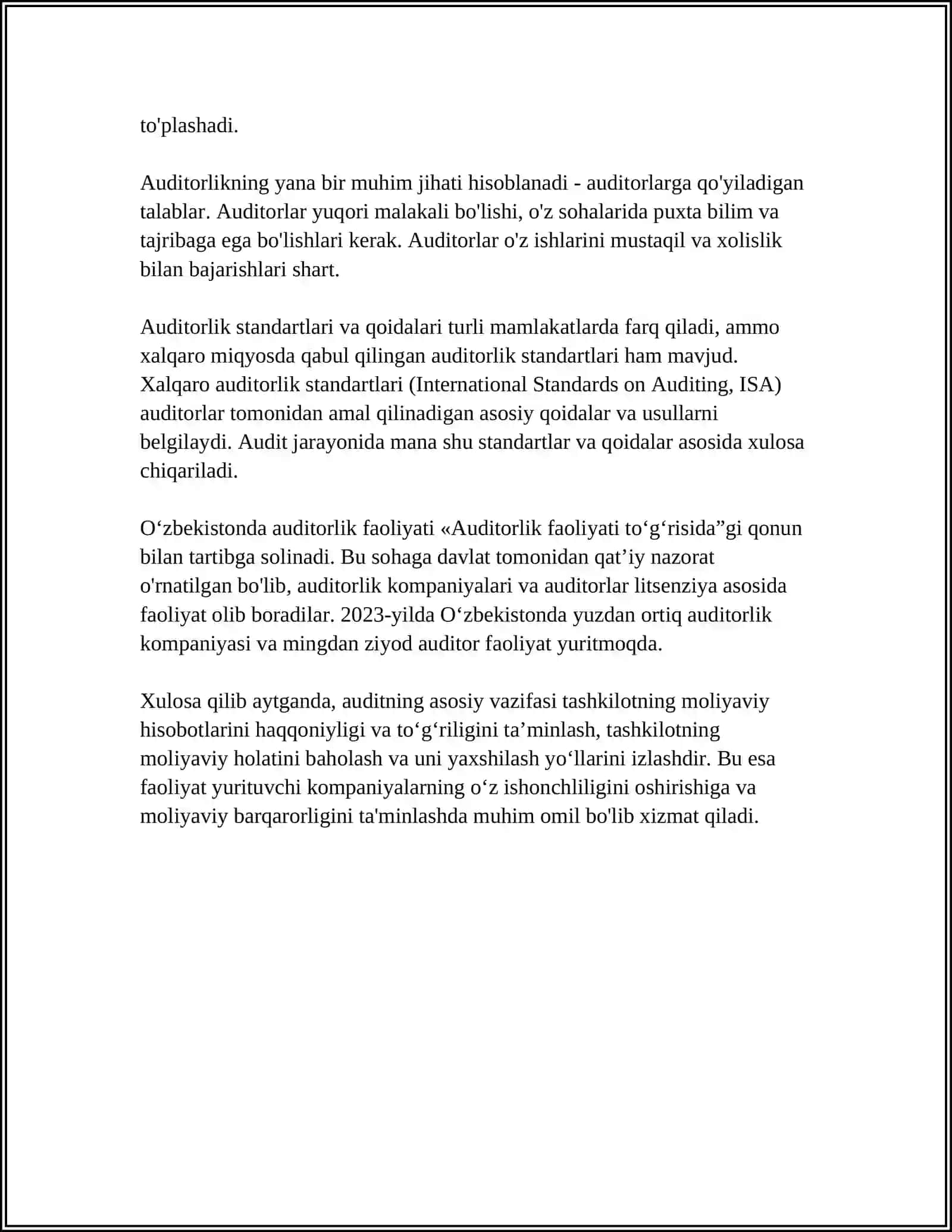 AUDITNING MOHIYATI VA RIVOJLANISH TARIXI 4