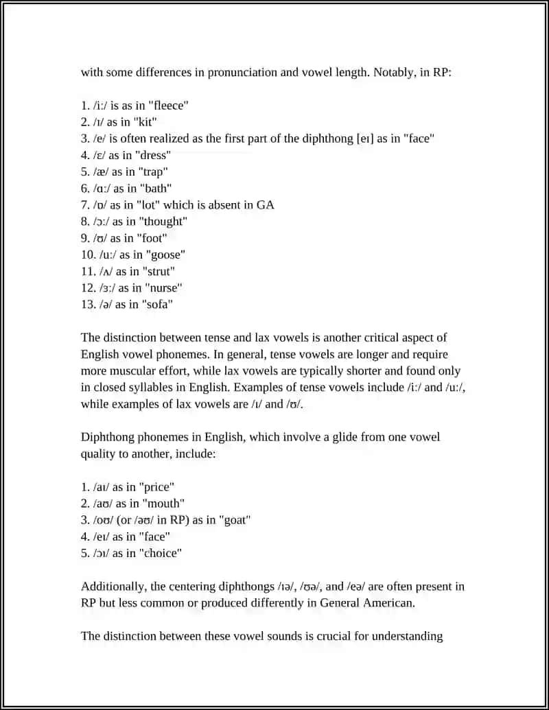 THE SYSTEM OF ENGLISH VOWELS 4