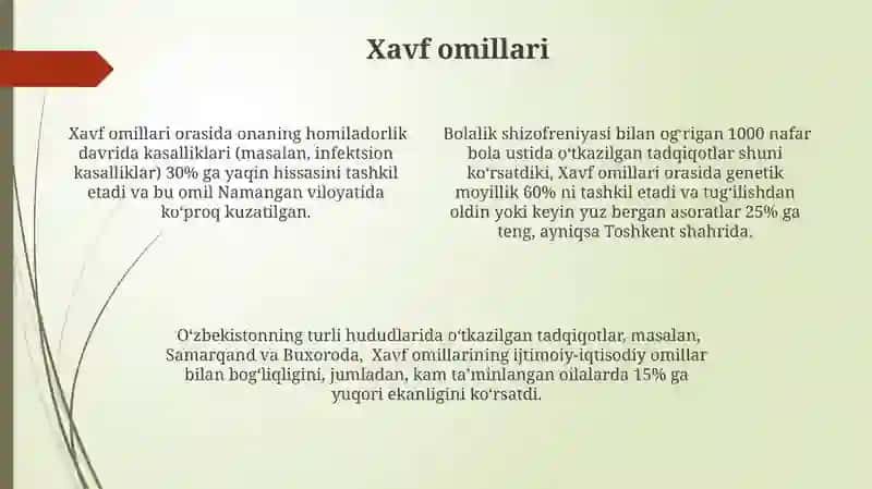 Bolalar shizofreniyasi 4
