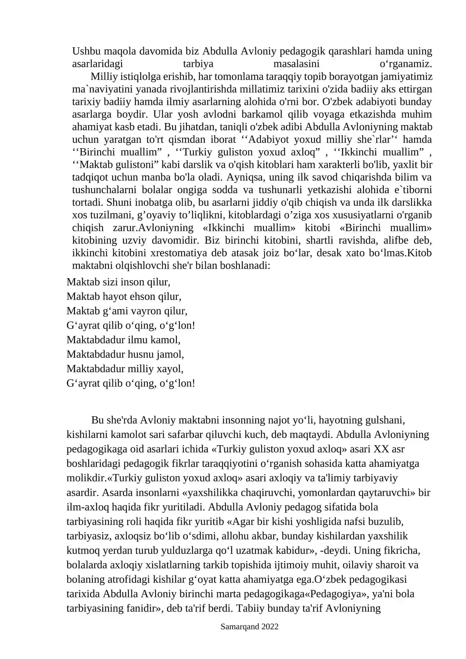 Abdulla Avloniyning asarlaridagi pedagogik g‘oyalari 4